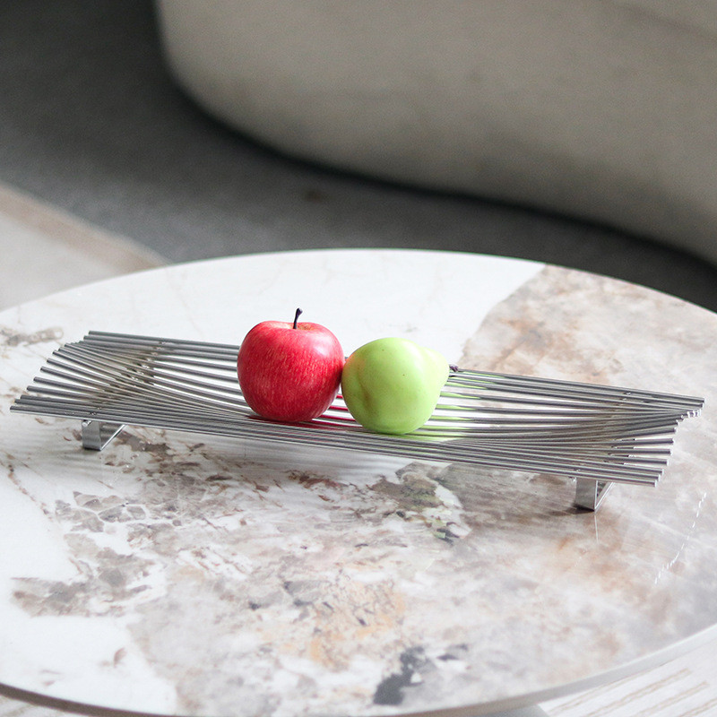 M1JH Abstract art line display tray ornament for sales office model room, restaurant, living room, long bridge-shaped fr