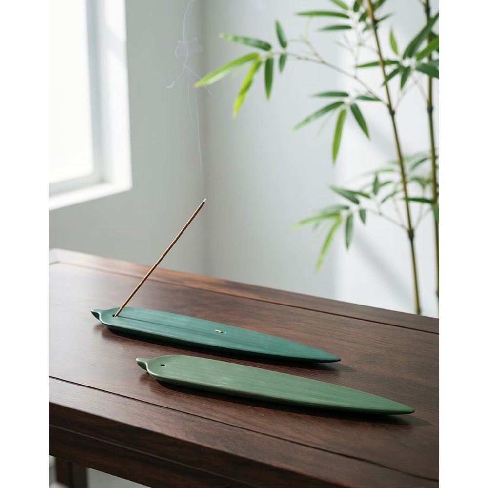 [Zen Handmade] Incenso em forma de folha de cerâmica | Queimador de aromaterapia para cerimônia de chá de decoração cria