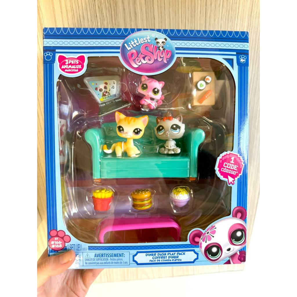 Littlest Pet Shop Diner Dash Play Pack G7 Série 3 #166 #167 #168 Lacrado Original