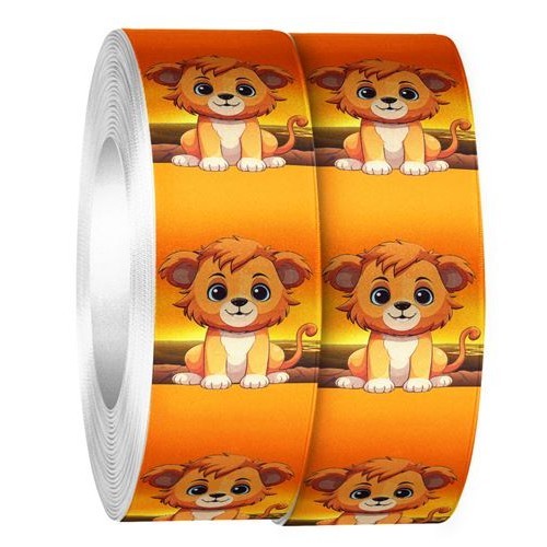 Fita de Cetim Rei Leão para Laços e Gravata Pet 39mm x 40 Metros