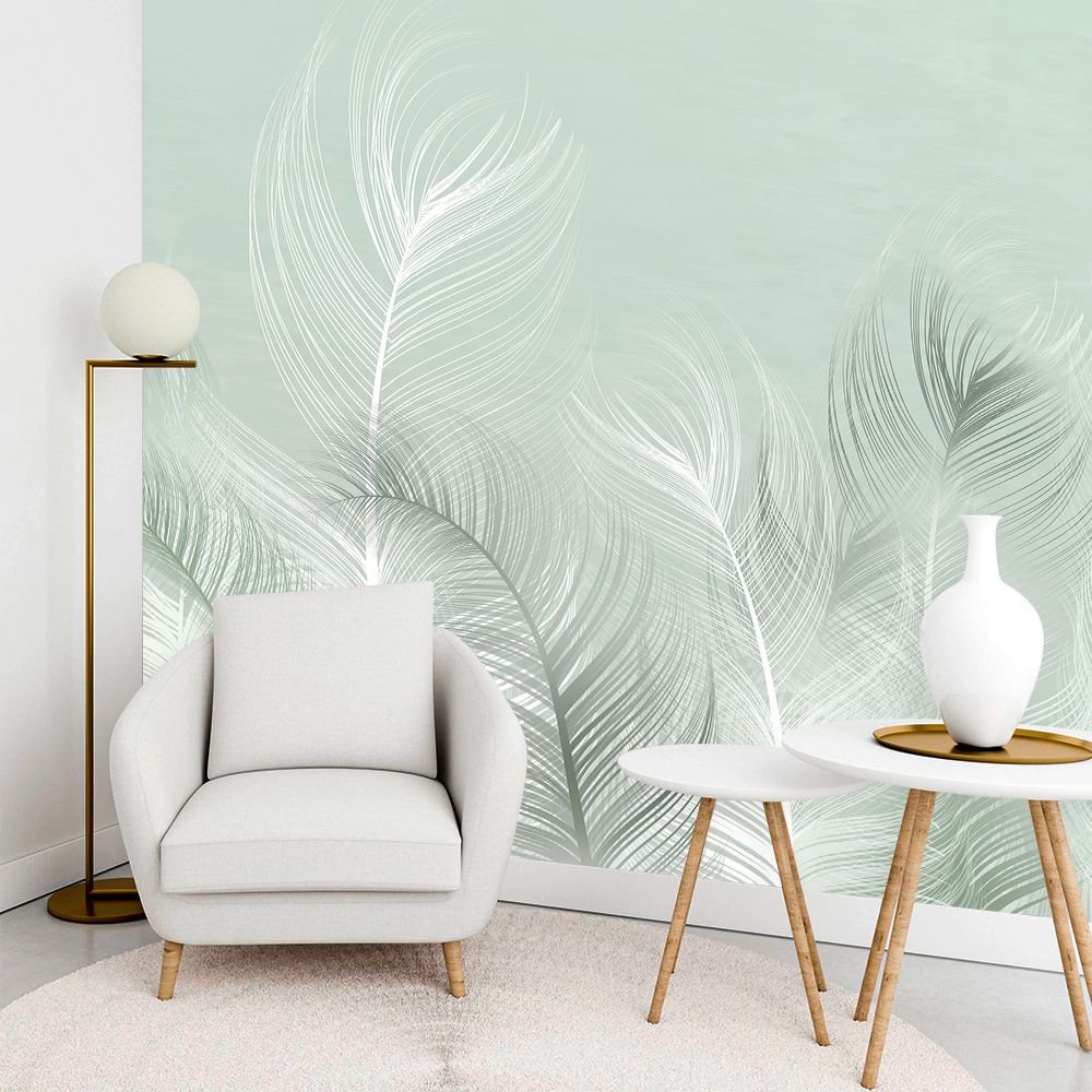 Painel Papel de Parede Feathers Para Decoração De Quarto Infantil  Quarto do Bebê.
