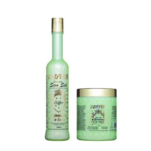 Kit Cliente Boneca de Luxo Coiffer 2 Passos Para Restaurar Couro Cabeludo e Cabelo Quebradiço