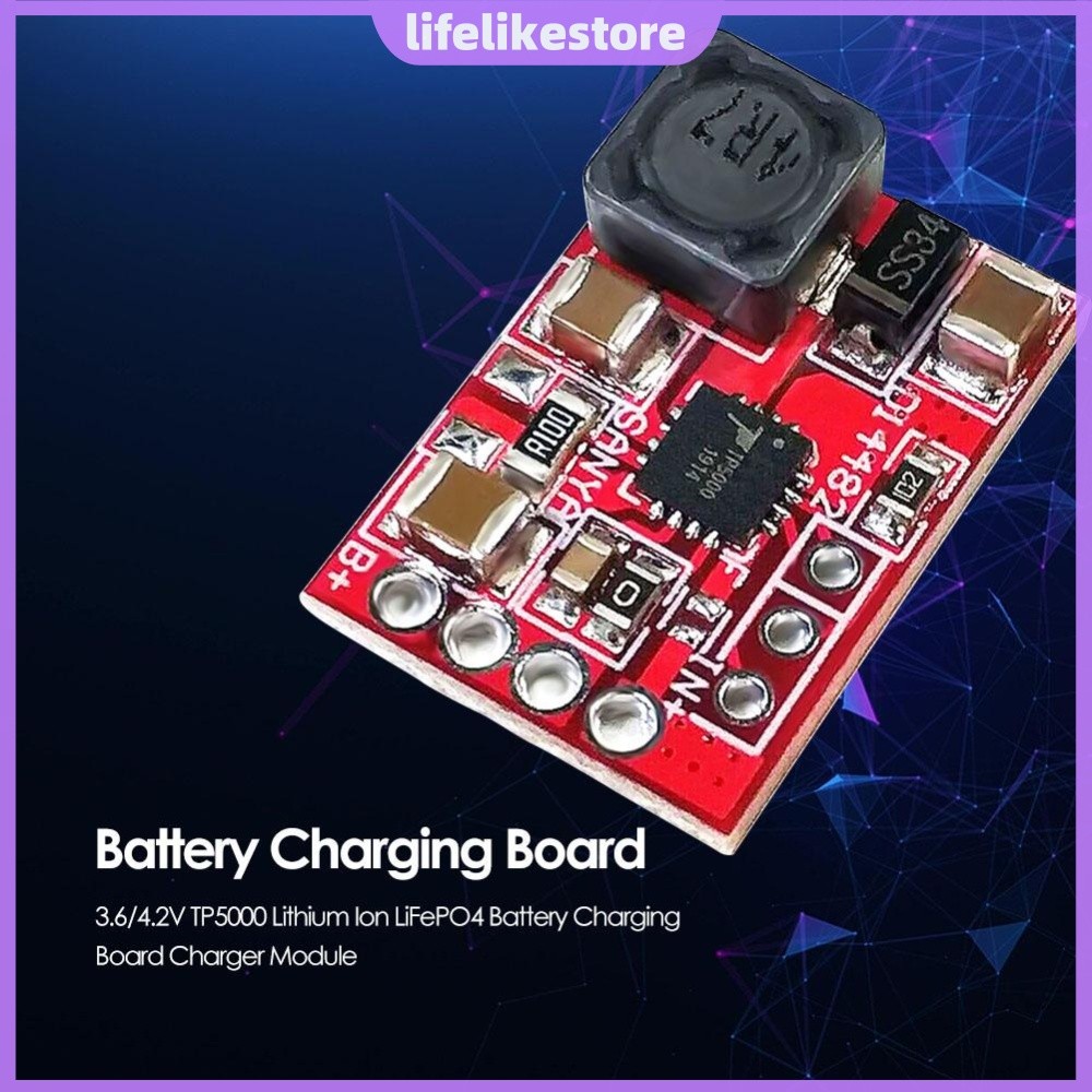 Placa De Carregador De Bateria DIY TP5000 1A Para Modo buck LiFePO4 Li-Ion [lifelikestore.br]