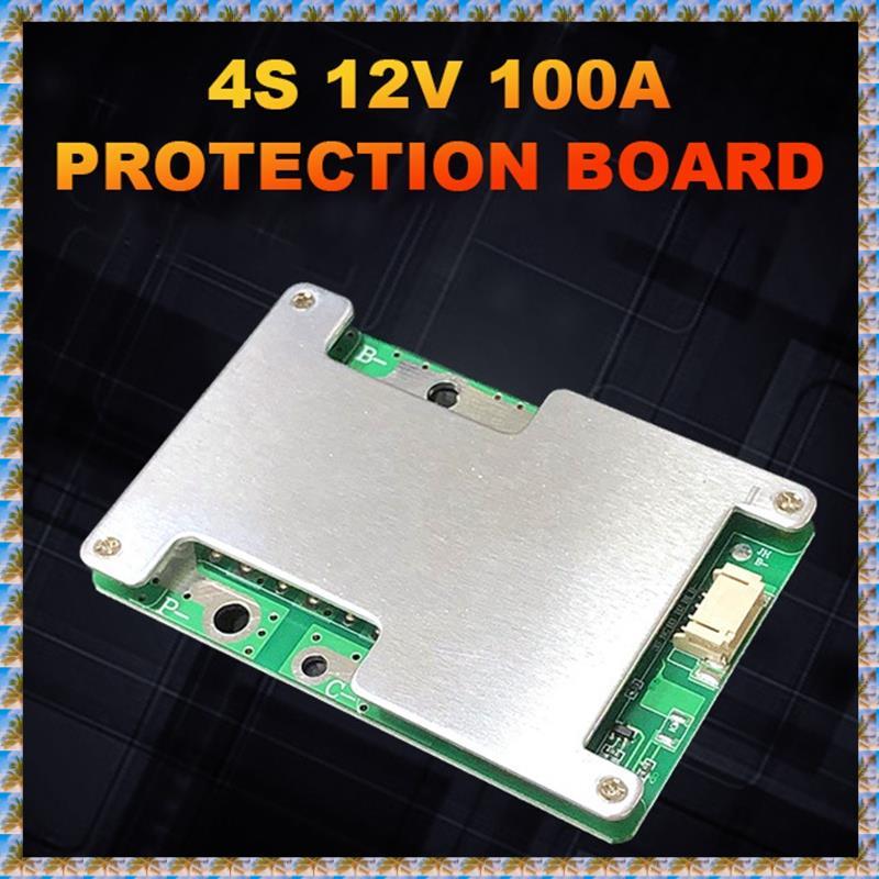 [bo7w15gmoh.br] Placa De Proteção De Bateria De Lítio 4S 12V 100A LiFePO4 Com PCB De Equilíbrio/Aprimoramento Energia