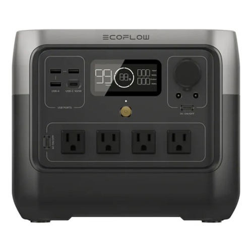 Estação de Energia Portátil Solar EcoFlow River 2 Pro LiFePO4 127v Sustentável Compacta Original