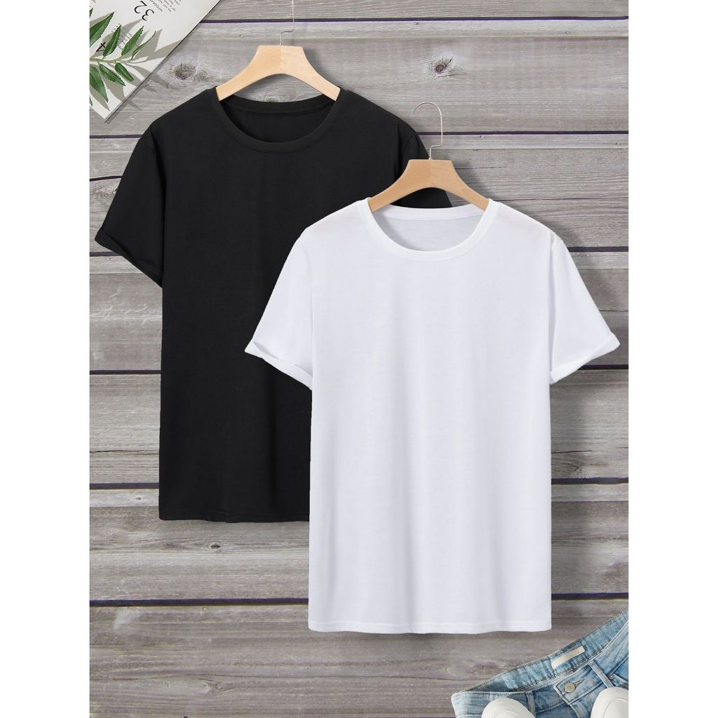 KIT DE CAMISETA COM DUAS CAMISETAS LISAS - Qualidade Premium | Entrega Rápida | Frete Grátis