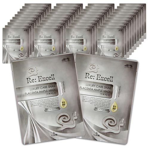 Re Luxury Care Caracol Placenta Ampola Máscara Folha 25g x 40pcs Niacinamida Facial Hidratante Para Pele Seca