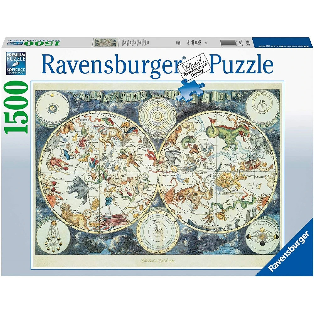 Quebra-Cabeça Importado Ravensburger [15560] World Map of Fantastic Beasts - 1500 peças