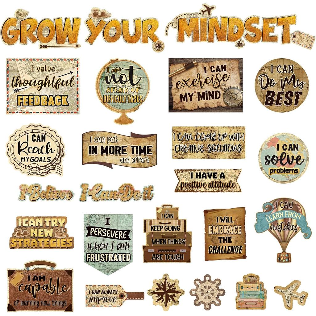 Pasimy 26 Pcs Travel Theme Classroom Decor Travel the Map Bulletin Board Travel World Cutouts Decoration for Stud