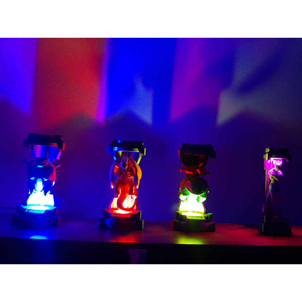 Pokemons no laboratório Mewtwo Blastoise Venossauro Figures Presente Impressão 3d
