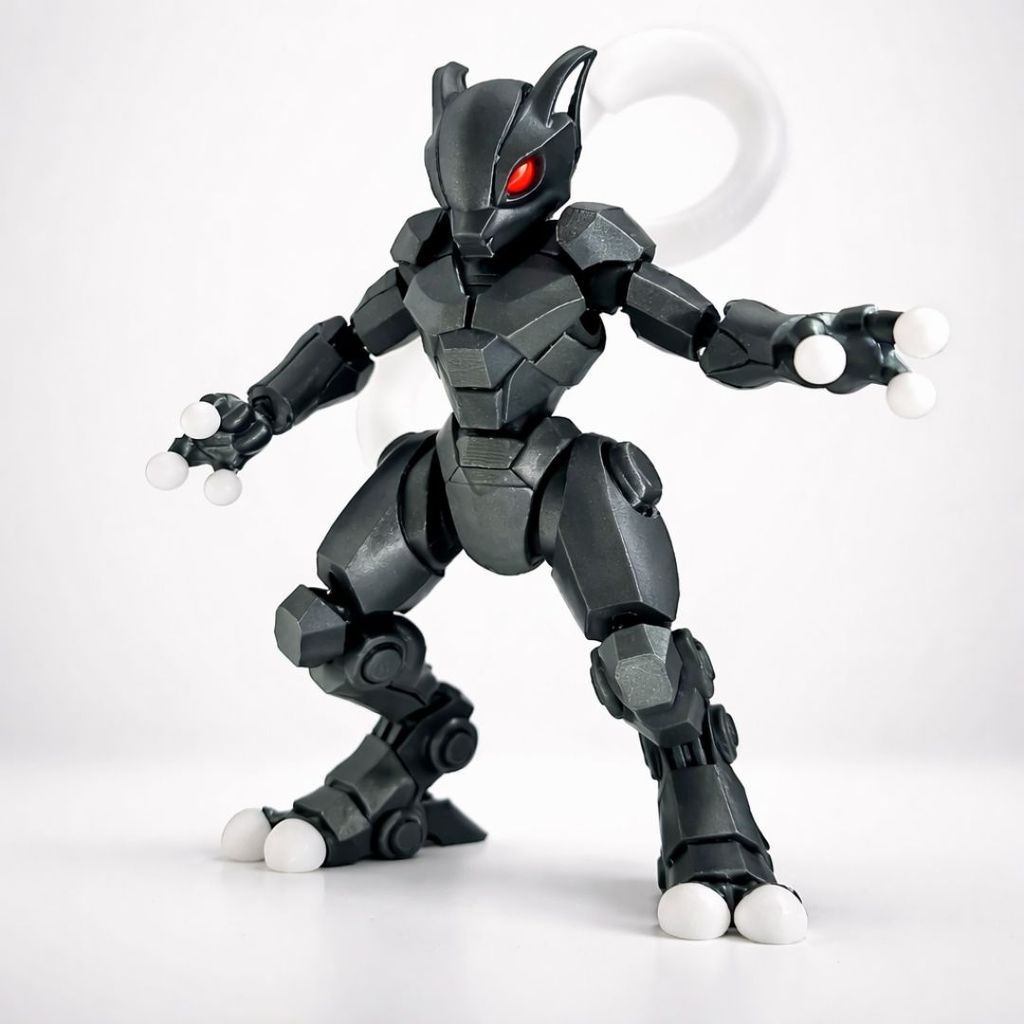 Boneco Mewtwo Mecha Dummy 13 Articulado Action Figure Decorativo Geek Colecionável
