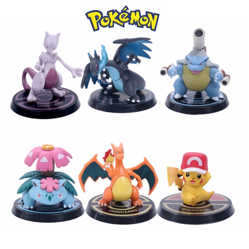 Pokémon - Pikachu Charizard Pokemon Blastoise Venusaur Mewtwo - Boneco - Action Figure