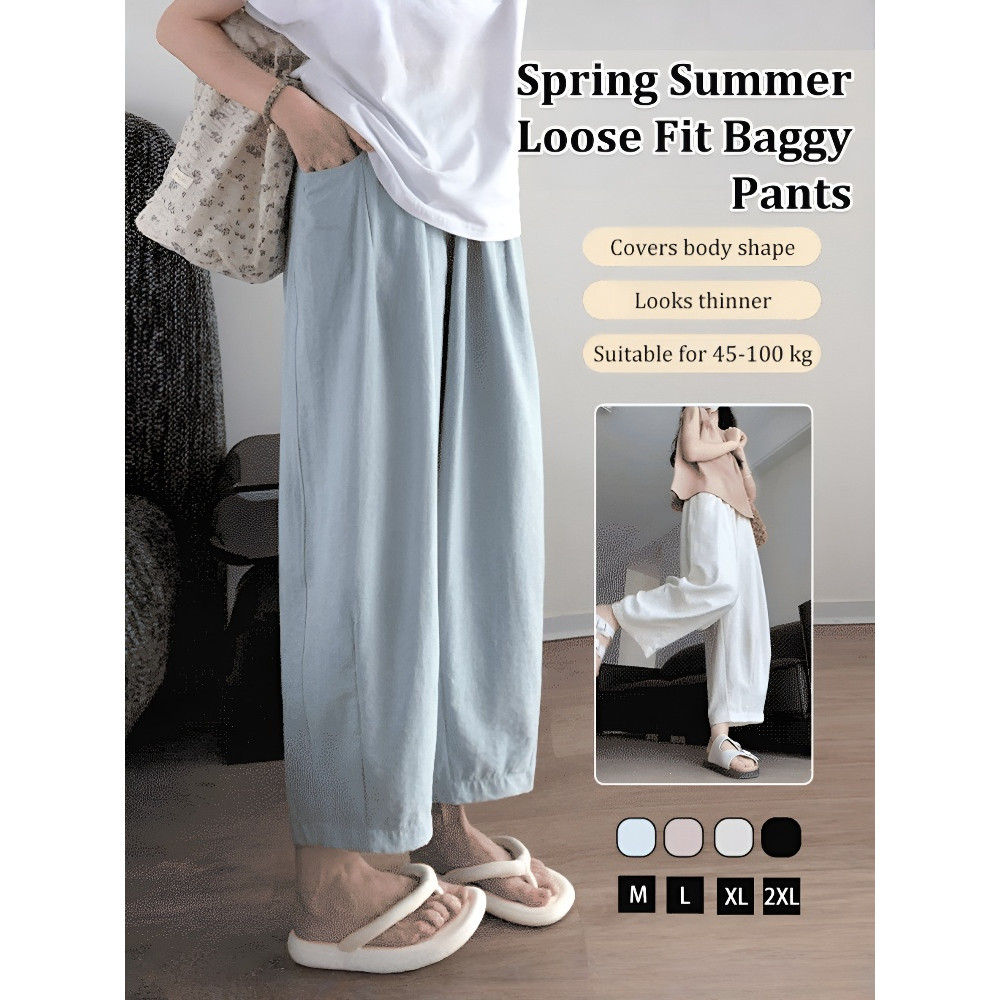 【Estilo Moderno】Calças femininas de cintura alta Nine Minute Radish Moda/Feminina/Confortável