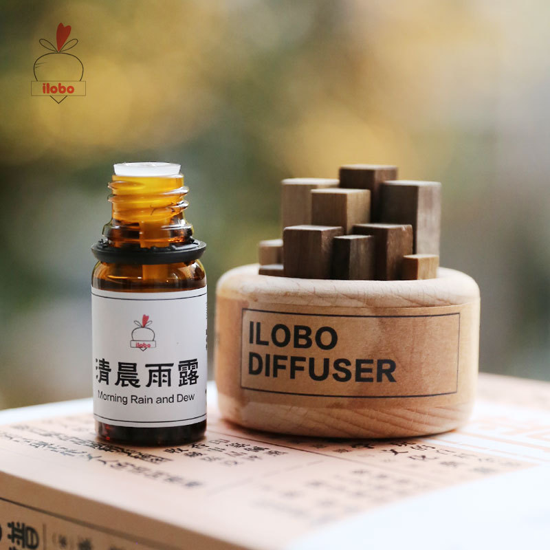 [Tiras Radish] ilobo Faia Black Walnut Difusor Aromaterapia Óleo Essencial Difusor de Fragrância para Carro de Escritóri