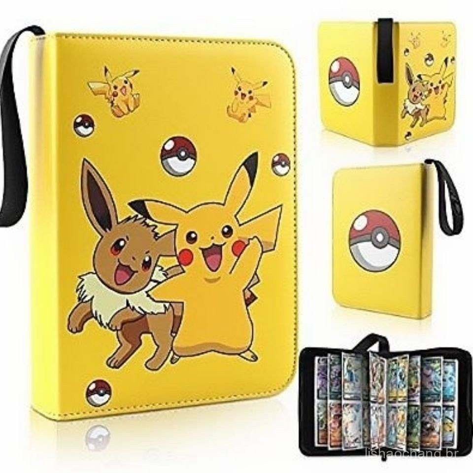 400pcs Álbum Pokémon Pikachu Gate-Classic Livro Infantil Portátil de Anime Presente de Aniversário