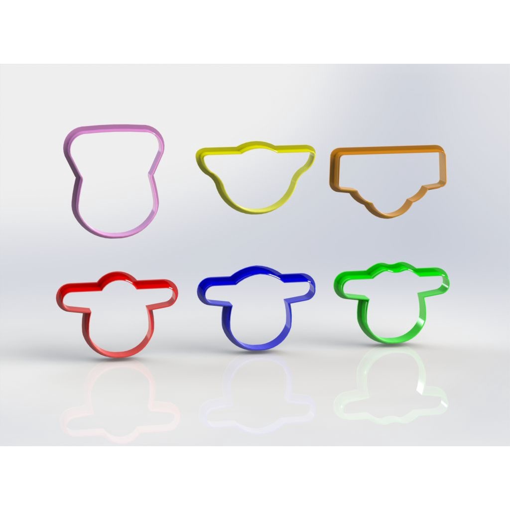 Cortador Kit Super Wings - 6 Modelos Contornos