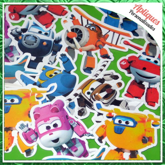Super Wings - Apliques -  - 50 unidades