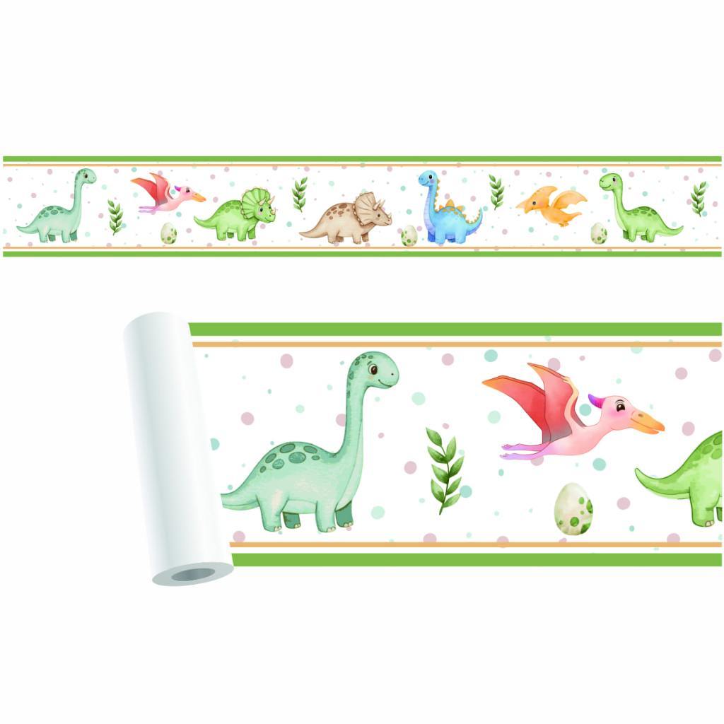 Faixa Adesiva Parede Decorativa Quarto Infantil Dinossauros