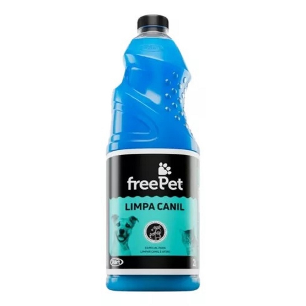 Limpa Canil Tira Cheiro De Urina Xixi E Cocô Free Pet 2l
