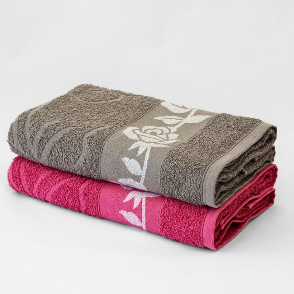 Kit 2 Banho Bouquet Rosas Macia e Absorvente 75cm x 130cm Alta Absorção Premium E Luxo Artelar Toalhas