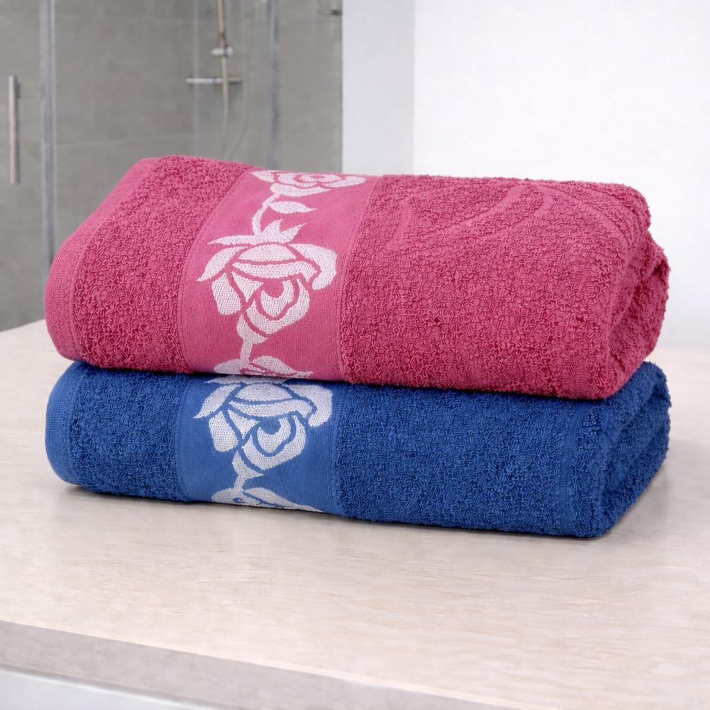 Kit 2 Banho Bouquet  Macia Absorvente 75cm x 130cm Alta Absorção Premium E Luxo Artelar Toalhas