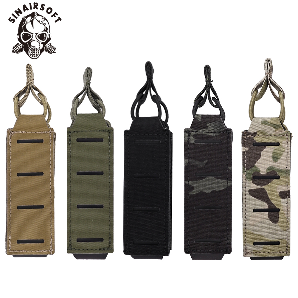 SINAIRSOFT Saco Tático De Corte A Laser MOLLE 9mm Multifuncional De Revista Exterior Link Único Escondido
