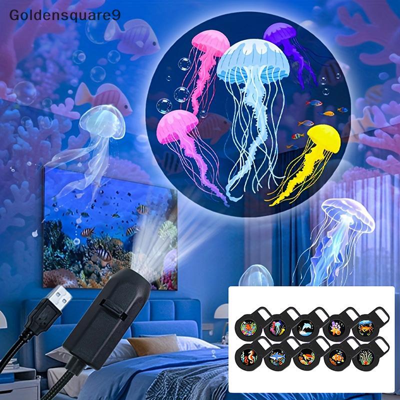 goldensquare9 Multi Color LED USB Ocean Life Lâmpada De Projetor De Luz De Projeção Para Festa Infantil Noite Berçário D