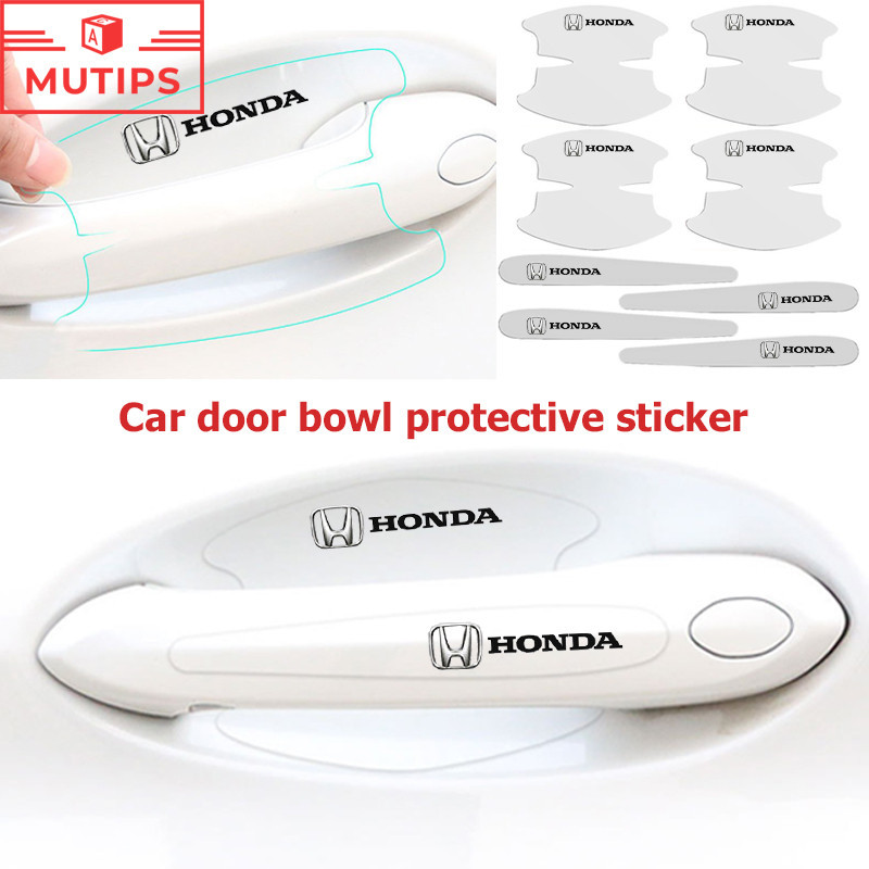 Honda Universal Car Door Handle Protector De Porta Anti-Riscos Autocolante Para HR-V Fit Civic City Hatch Hrv ZR Jazz