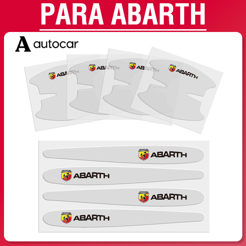Para Abarth Car Door Bowl Anti-Scratch Sticker Protetor De Autocolante Transparente 124 Aranha 595 500 Acessórios