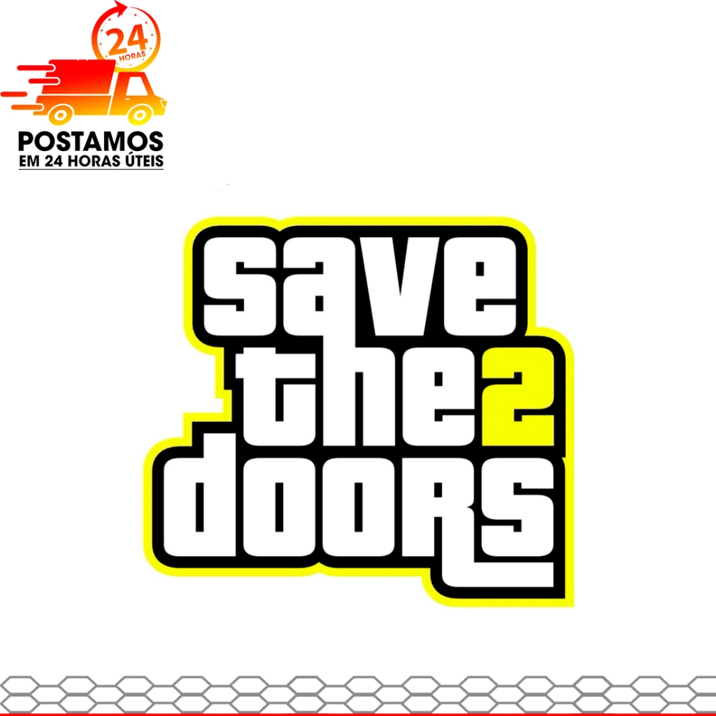 Adesivo automotivo Save The 2 Doors
