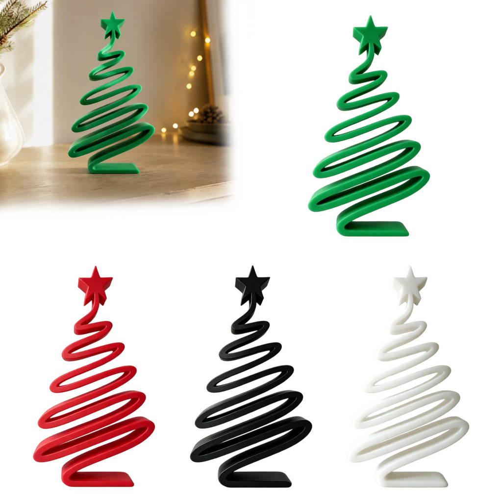 Bedroom Holiday Decor 3d Printed Minimalist Christmas Tree Ornament – Modern Desk for Home Office Room Stylish Table S