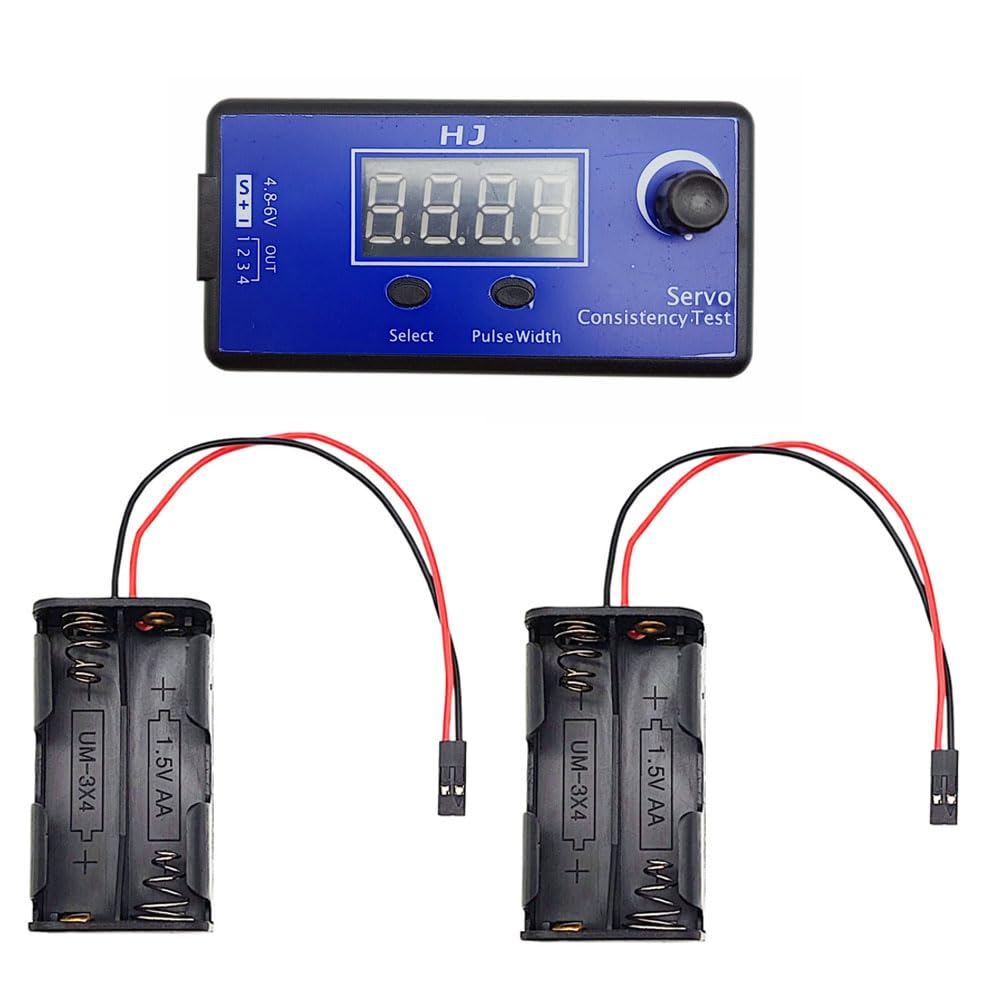 1 unidade de Testador de Servo Digital 3CH, Verificador de ESC, Controlador de Velocidade de Consistência CCPM + 2 unida
