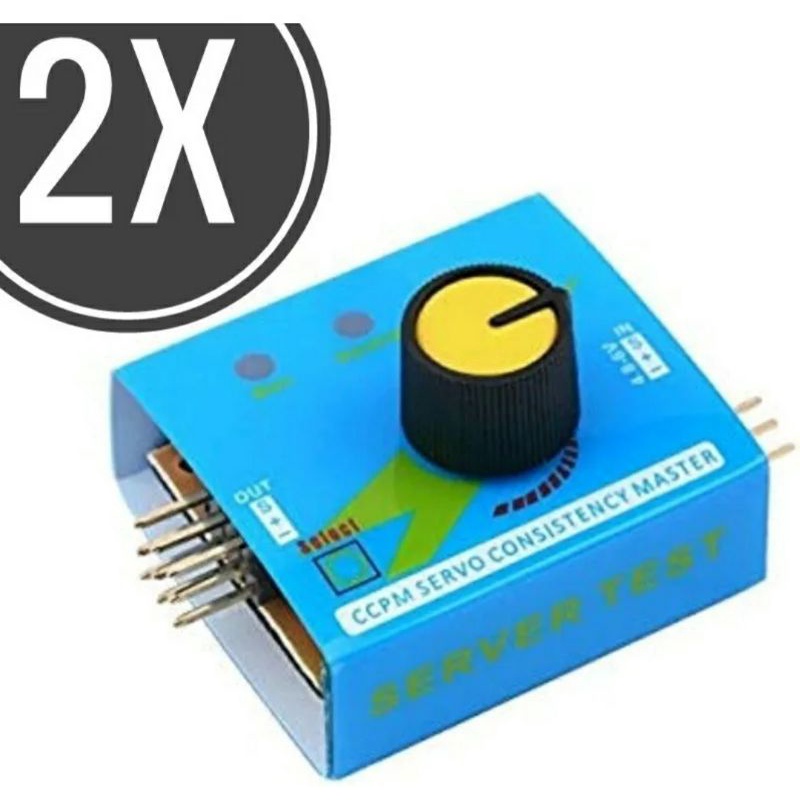 Servo tester 2x unidades testador de servo esc speed control motor brushless bateria lipo aero rc