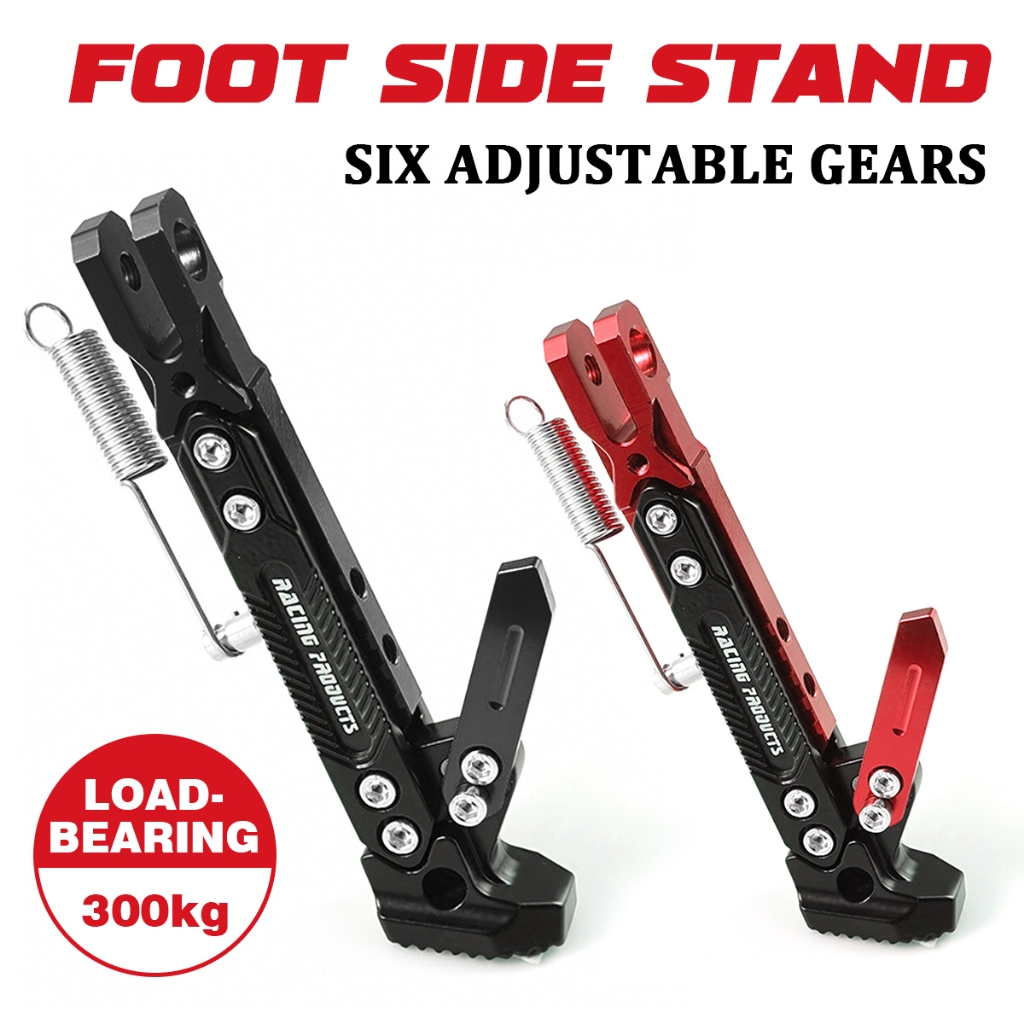 Motorcycle Kickstand Adjustable Universal Sports Footrest with Spring Various Colors