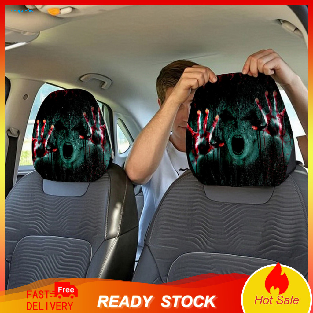 Adjustable Car Seat Protectors Vehicle Decoration Accessories Universal Cover Set Breathable Elastic Headrest Covers Sty