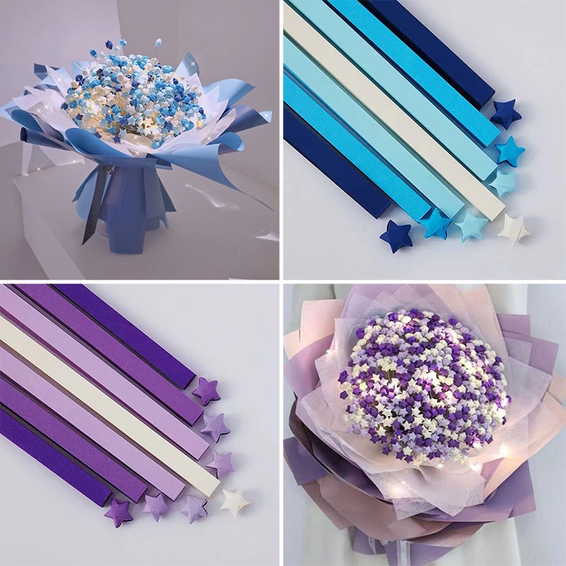 Novo Conjunto de 540pcs de Estrelas Coloridas de Papel para Dobrar DIY, Artesanato, Estrelas da Sorte Decorativas em