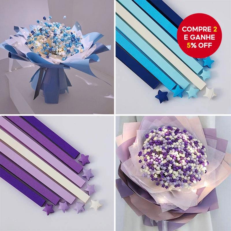 Novo Conjunto de 540pcs de Dobradura de Estrelas Coloridas DIY Craft Estrelas Sorte Coloridas de Papel Decorativo