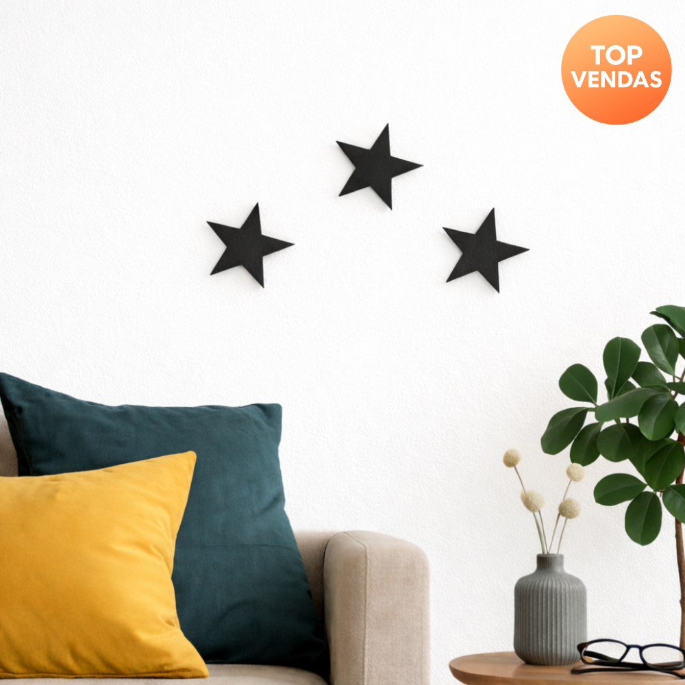 Kit Aplique De Estrelas Decorativo de parede Cabeceira Decoração Sala Artesanato DIY