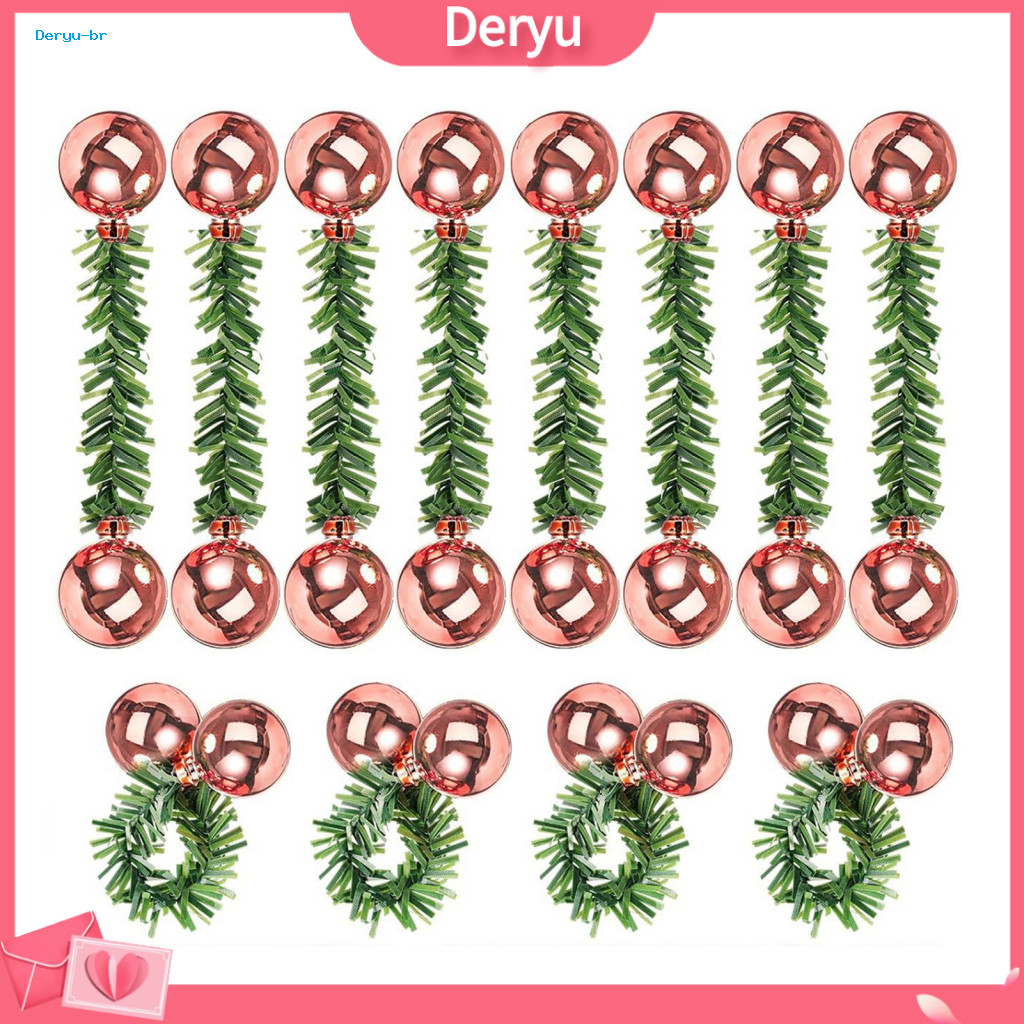 Christmas Wreath Making Supplies Decorative Bells 25pcs Flexible Twist Tie Garland with Bell Ball Ornaments Hanging Ribb