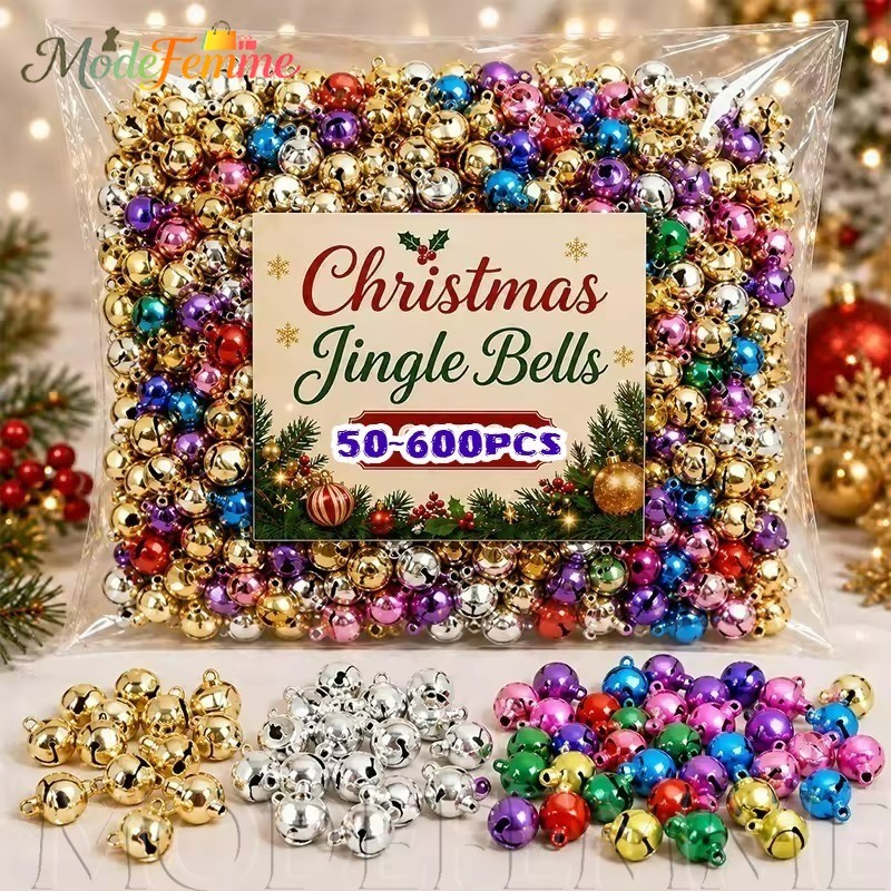 [À Venda] [Feliz Natal] Decoração De Presente De Feriado-Mini Sinos De Cobre-Jingle Bells De Som Nítido-Enfeite De Suspe