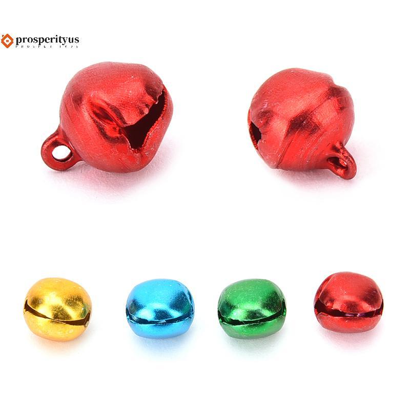 [PPTS] 100 Pçs/Set Pequenos Jingle Bells Coloridos Contas Soltas Decoração Pingente Artesanato DIY