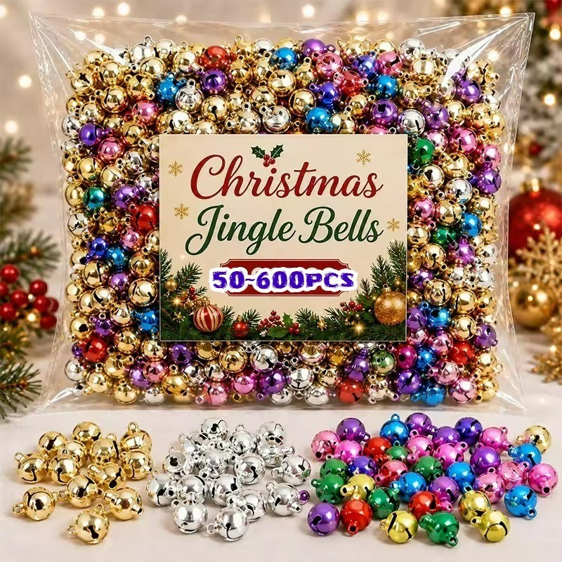 [Feliz Natal] Decoração De Presente De Feriado-Mini Sinos De Cobre-Jingle Bells Com Som Nítido-Enfeite De Suspensão De Á