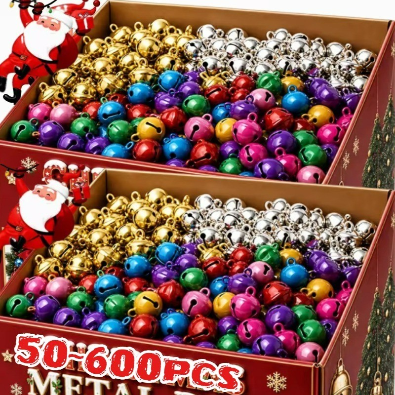 [Feliz Natal] Mini Sinos De Cobre-Jingle Bells Com Som Nítido-Enfeite De Suspensão De Árvore De-Colar Pulseira Pingente