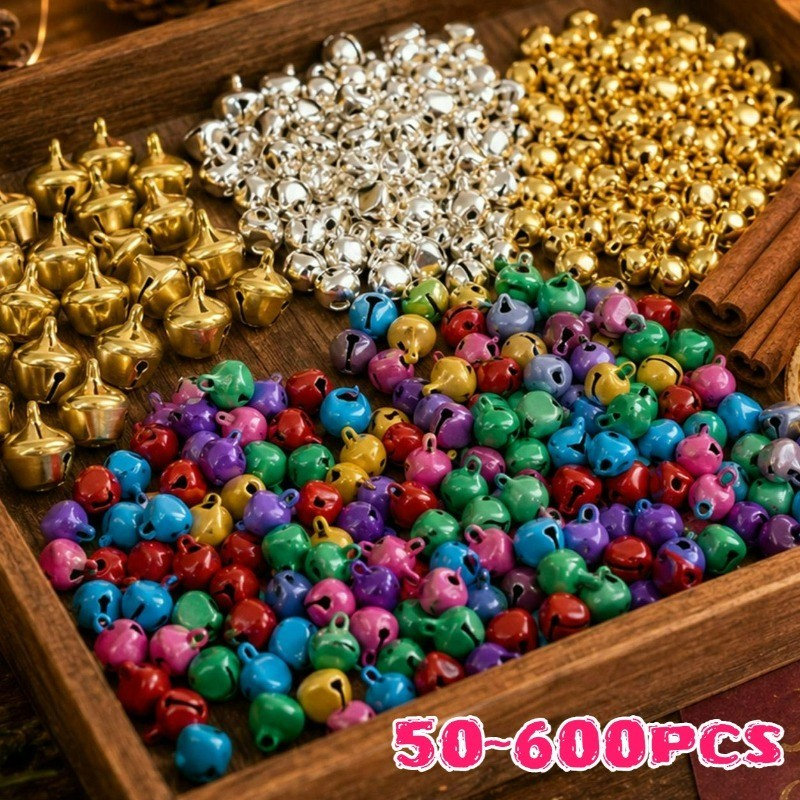 [Feliz Natal] Jingle Bells Com Som Nítido-Mini Sinos De Cobre-Enfeite De Suspensão De Árvore De-Colar Pulseira Pingente