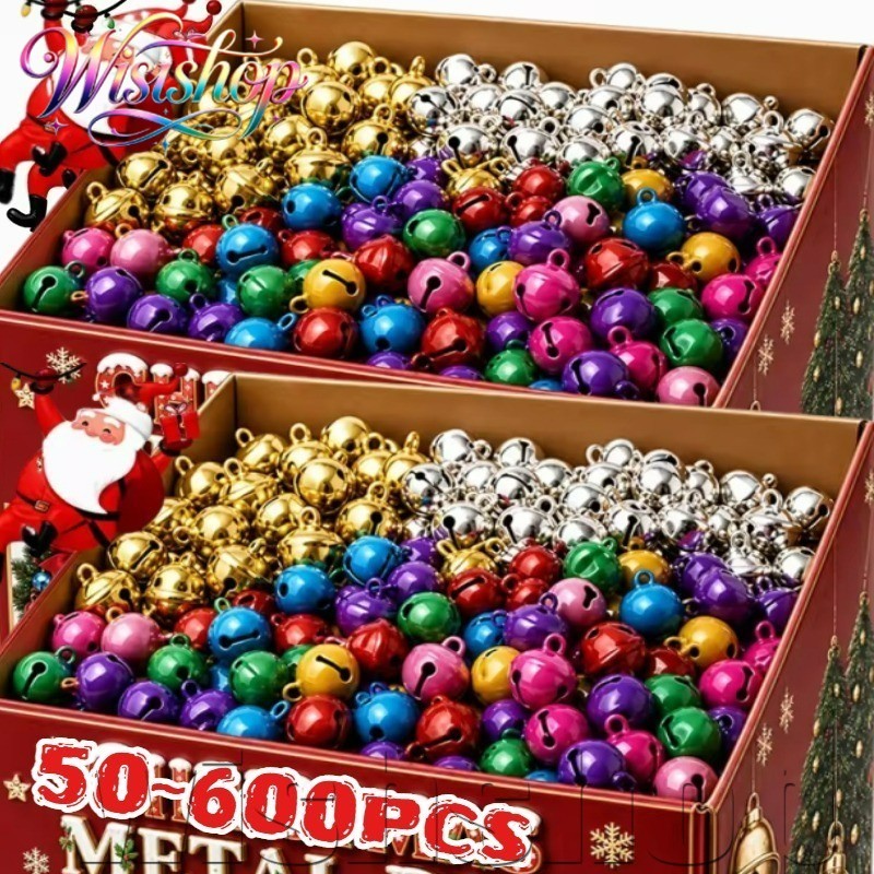[Em Estoque] [Feliz Natal] Mini Sinos De Cobre-Jingle Bells Com Som Nítido-Enfeite Para Pendurar Árvore De-Colar Pulseir