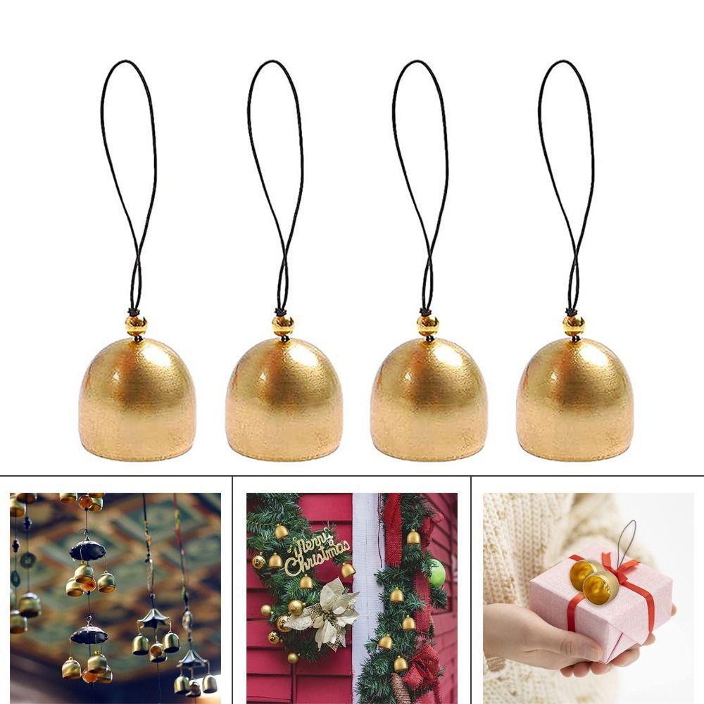 NARCISSUS 4 Pcs Sinos De Vento De Metal , DIY 2.85 Cm Jingle Bells , Pendurado Ornament Sino Anti-Roubo