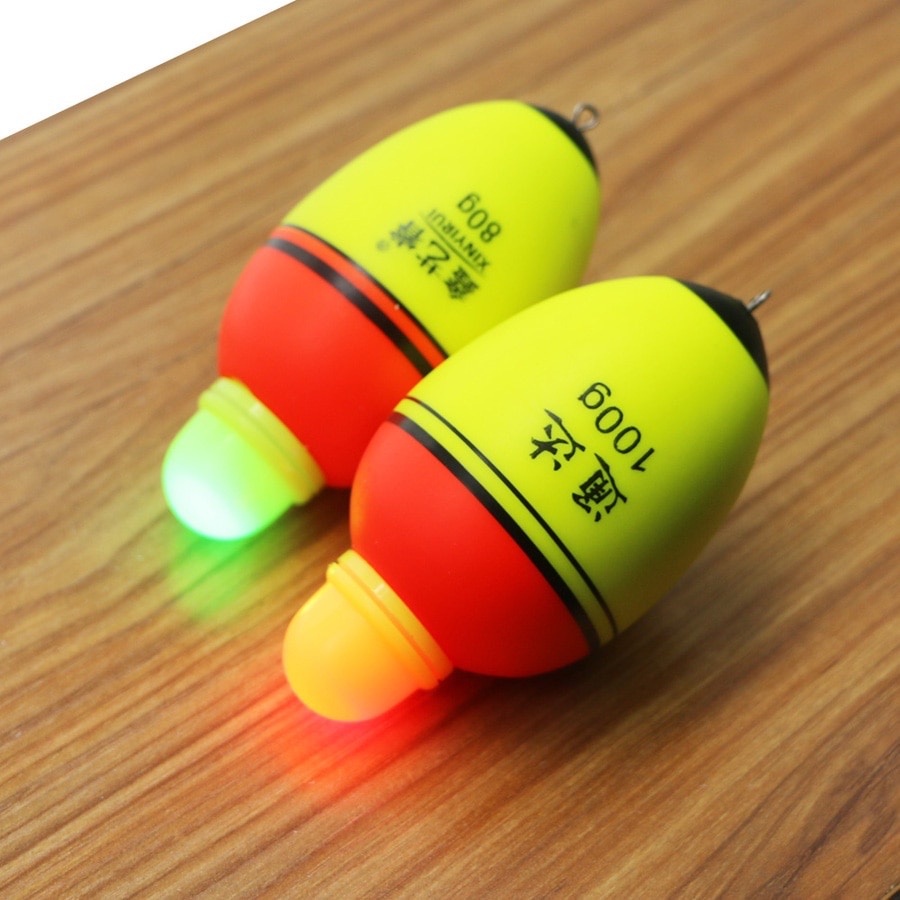 80g 100g Luminous Electronic Led Light Pesca Float Boa Pode Mudar De Cor Vara Bobber Boia Brilhante Noite Bóias De Pesca Ferramentas