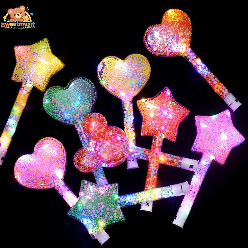 sweetmvzn LED Luminous Magic Star Rod Light-up Wand Glow Sti Natal Ano Novo Festa Prop Concerto Brilhante Fontes De Aniv