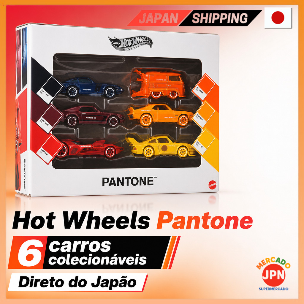 Hot Wheels Pantone Multi-Pack Sortido Sunset Race Vehicle Toys Carrinhos 6 Pack pa Direct from JAPAN