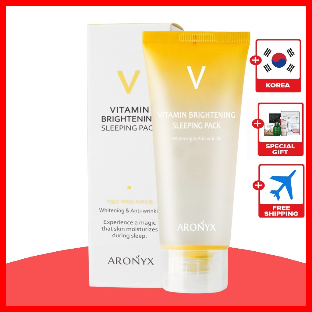 [aronyx] Pacote De Dormir Iluminador Com Vitaminas , 100ml , 1 Unidade/Coreano/Efeito